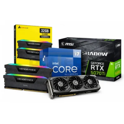 COMBO Ram Corsair 32GB (2X16GB de 5200)+ Intel i7-14700KF+MSI GeForce RTX5070TI Shadow