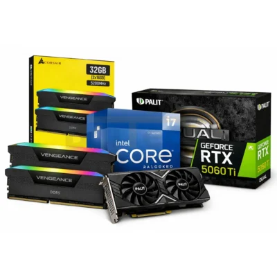 COMBO Ram Corsair 32GB (2X16GB de 5200)+ Intel i7-14700KF+Palit 5060Ti